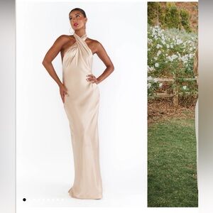 Show me your mumu Jasmine champagne bridesmaid dress size xs